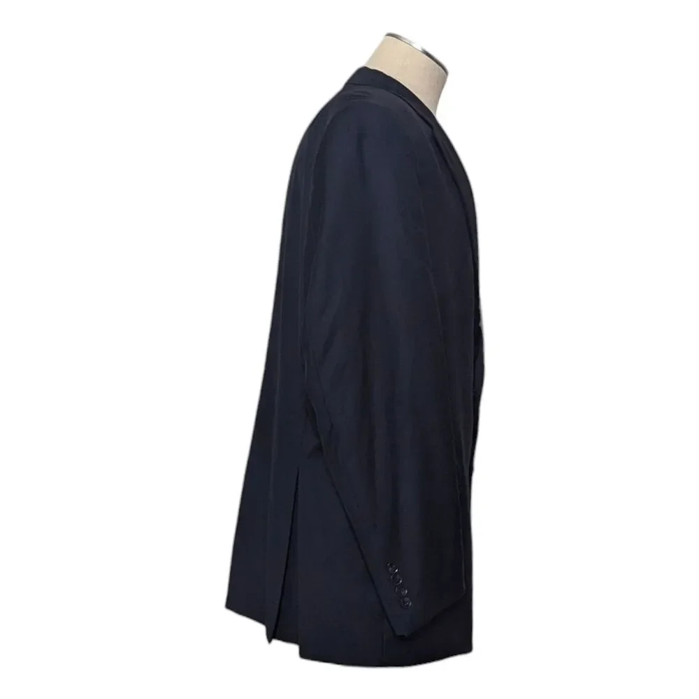 Peter Millar 100% Wool Dual Vent Sport Jacket Blazer 48R Dark Grey Two Button